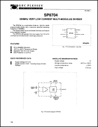Click here to download SP8704DP Datasheet