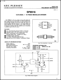 Click here to download SP8916ADG Datasheet