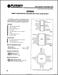 Click here to download SP9920MP Datasheet