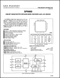 Click here to download SP9960CLC Datasheet