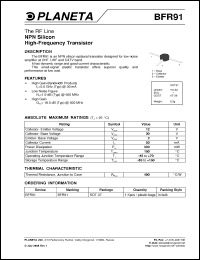 Click here to download BFR91 Datasheet