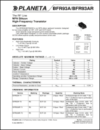 Click here to download BFR93A-T1 Datasheet