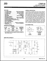 Click here to download CMP02BY/883 Datasheet