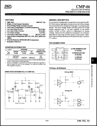 Click here to download CMP04BY/883 Datasheet