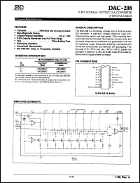 Click here to download DAC208AX/883 Datasheet