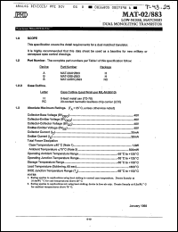 Click here to download MAT02BRC/883 Datasheet