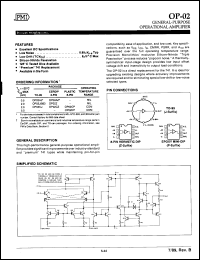 Click here to download OP02AJ/883 Datasheet