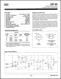 Click here to download OP05AY/883C Datasheet