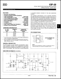 Click here to download OP10AY/883 Datasheet