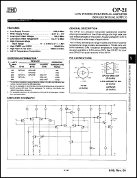 Click here to download OP21AJ/883 Datasheet