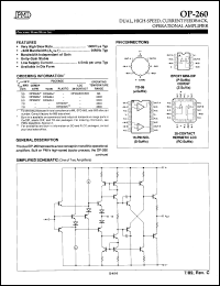 Click here to download OP260AJ/883 Datasheet