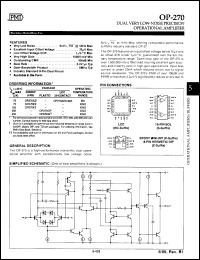 Click here to download OP270AZ/883C Datasheet