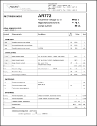 Click here to download AR772S50 Datasheet