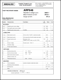 Click here to download ARF648S25 Datasheet