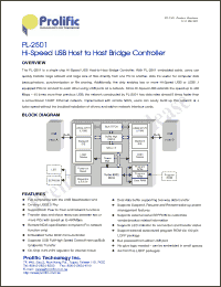 Click here to download PL-2501 Datasheet