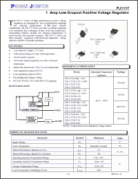 Click here to download PJ1117CW-2.5V Datasheet