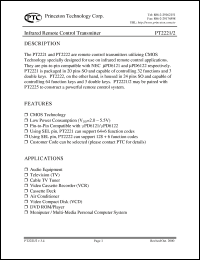 Click here to download PT2221-001 Datasheet