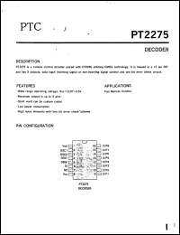 Click here to download PT2275 Datasheet