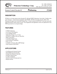 Click here to download PT2604 Datasheet