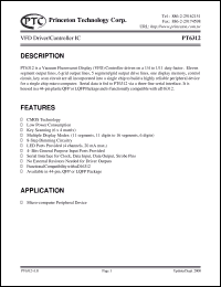 Click here to download PT6312LQ Datasheet