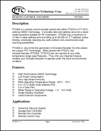 Click here to download PT2260 Datasheet