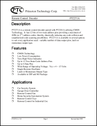 Click here to download PT2271A-M0S18 Datasheet