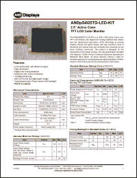 Click here to download ANDPSI025TD-LED Datasheet