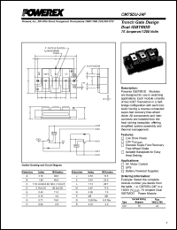 Click here to download CM75DU-24 Datasheet