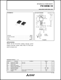 Click here to download FS10KM-10 Datasheet