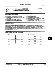 Click here to download QS3244HB Datasheet