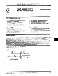 Click here to download QS74FCT16245ATQ Datasheet