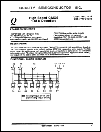 Click here to download QS74FCT138DTS1 Datasheet