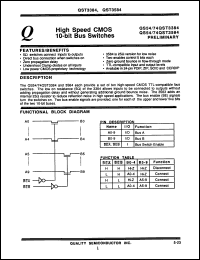 Click here to download QS74QST3584D Datasheet