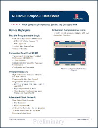 Click here to download QL6325-E-7PT280C Datasheet