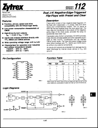 Click here to download ZX74AHCT112J Datasheet