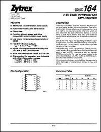 Click here to download ZX74AHCT164N Datasheet