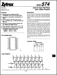 Click here to download ZX74AHCT574J Datasheet