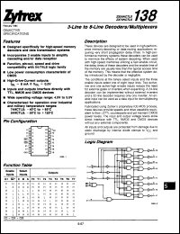Click here to download ZX54HCTLS138J Datasheet