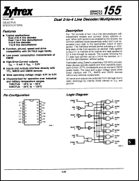 Click here to download ZX74HCTLS155J+ Datasheet