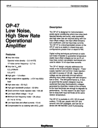 Click here to download OP47BT/883B Datasheet