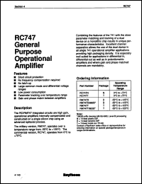 Click here to download RC747N Datasheet