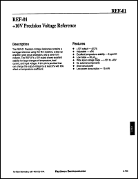 Click here to download REF01ADE/883B Datasheet