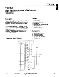 Click here to download TDC1020J1G Datasheet