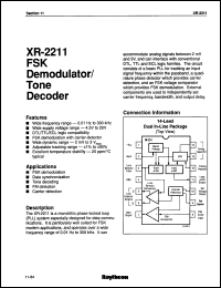 Click here to download XR2211MD/883B Datasheet