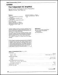 Click here to download CA3052 Datasheet