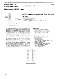 Click here to download CD54HC165F/3W Datasheet