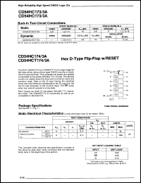 Click here to download CD54HC174F/3A Datasheet