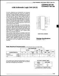 Click here to download CD74HC181H Datasheet