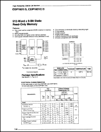 Click here to download CDP1831D/3 Datasheet