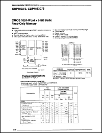 Click here to download CDP1833CD Datasheet
